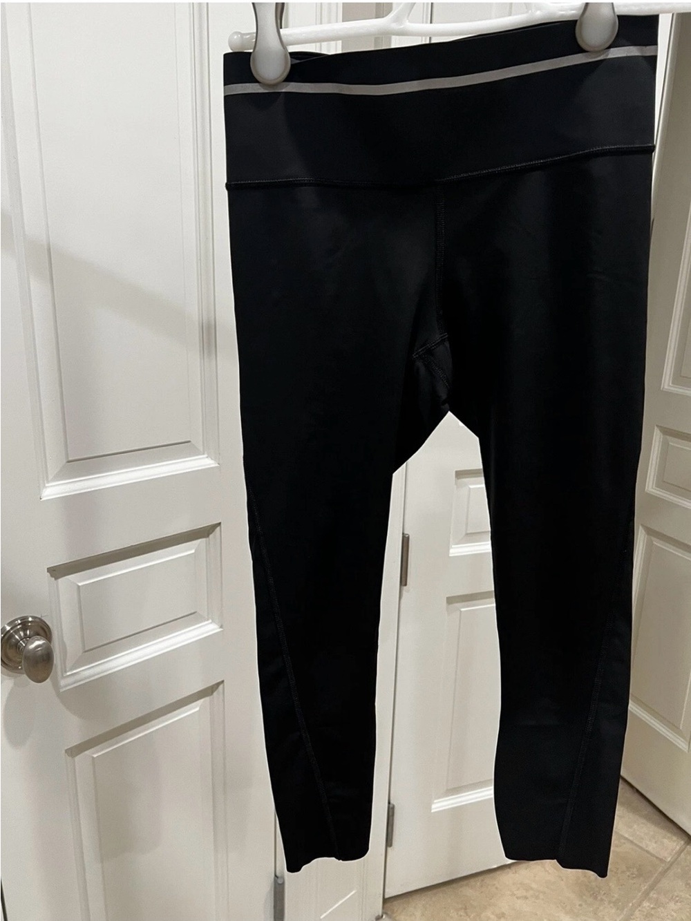 Athleta Black High-Rise Performance Leggings with Reflective Waistband